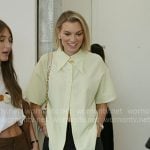 Lindsay’s black distressed shorts on In The City
