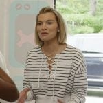 Lindsay’s striped lace-up top on Summer House