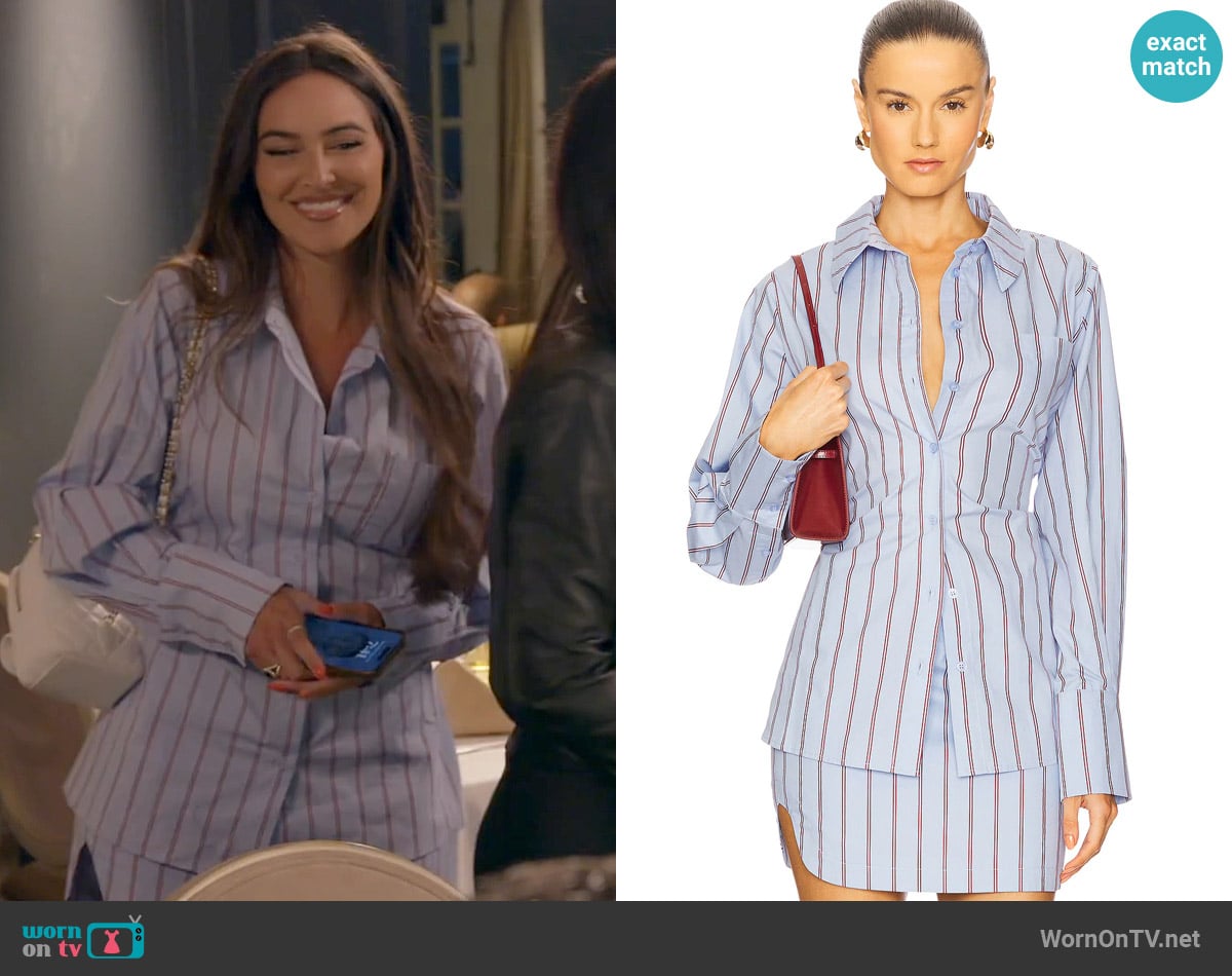 Line & Dot Getty Shirt worn by Kelsey Swanson on The Real Housewives of Rhode Island