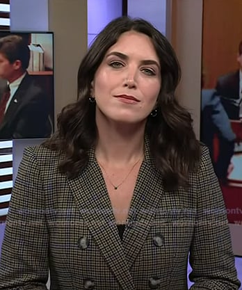 Liz’s grey plaid double breasted blazer on Today