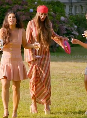 Liz’s striped maxi dress on The Real Housewives of Rhode Island