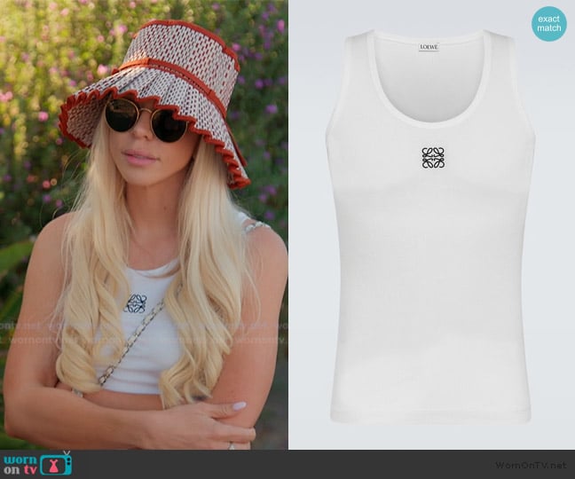 Loewe Anagram cotton-blend jersey tank top worn by Lacy Nicole on The Valley