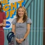 Lori's black gingham check maxi dress on Good Morning America