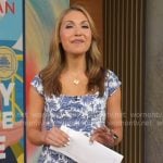Lori’s blue palm tree print dress on Good Morning America