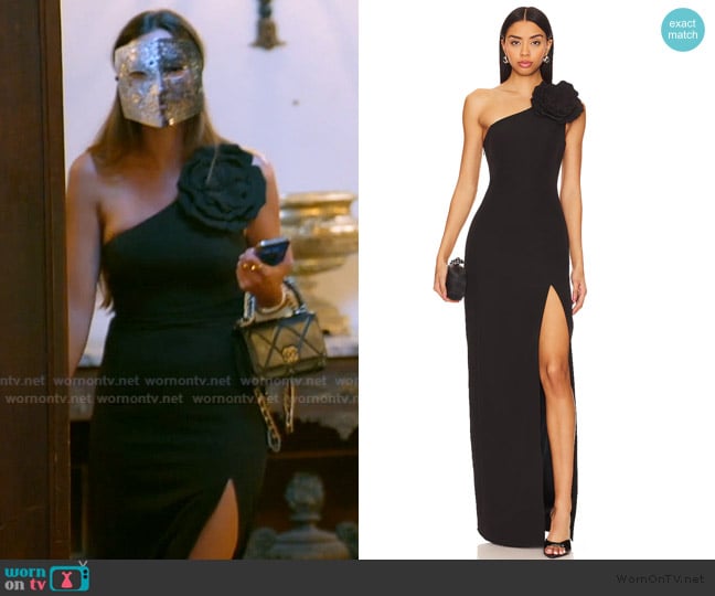 Lovers and Friends Petra Gown worn by Kelsey Swanson on The Real Housewives of Rhode Island