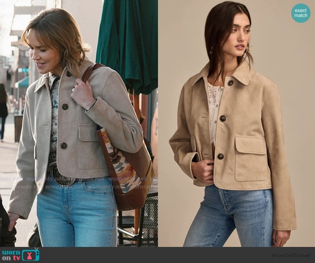 Lucky Brand Suede Leather Jacket worn by Belle Skinner (Arielle Kebbel) on Marshals