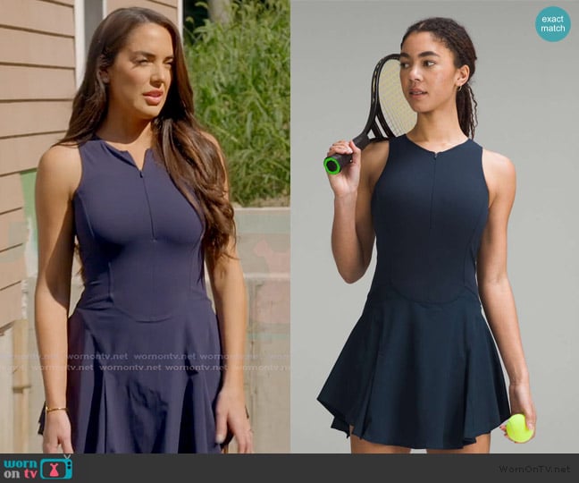Lululemon Everlux Short Lined Tennis Tank Dress worn by Rosie DiMare on The Real Housewives of Rhode Island