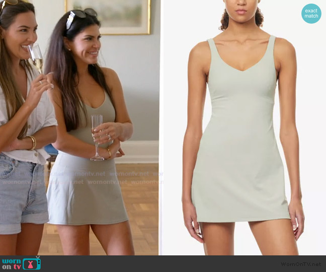 Lululemon Flared Stretch-Woven Mini Dress worn by Jo-Ellen Tiberi on The Real Housewives of Rhode Island