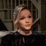 Lulu's black mesh panel top on General Hospital