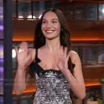 Maddie Ziegler's gray floral corset top on The Kelly Clarkson Show