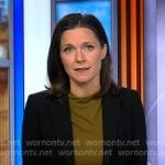 Maggie's green ruched dress on Good Morning America