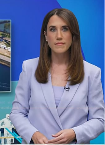Maggie’s lilac wrap blazer on Today