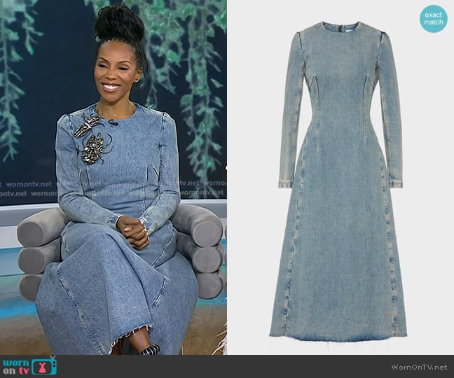 Maison Margiela Denim Midi Dress worn by June Ambrose on Today