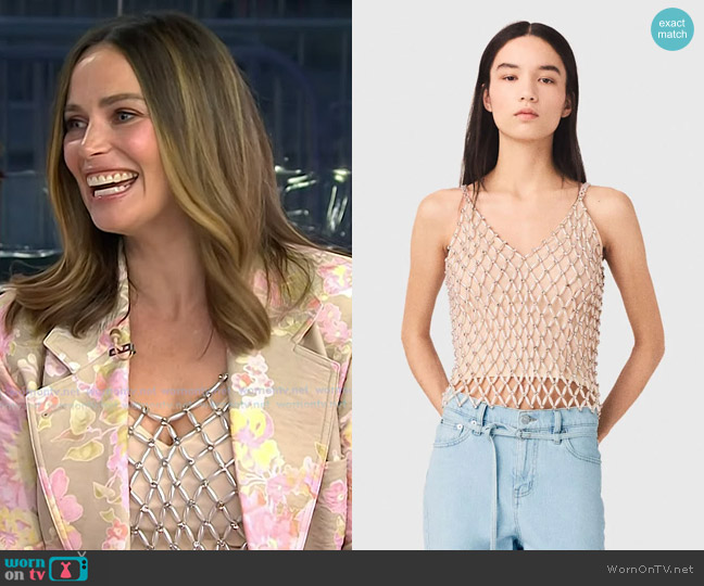 Maje Beaded Top with lining worn by Carley Fortune on Today