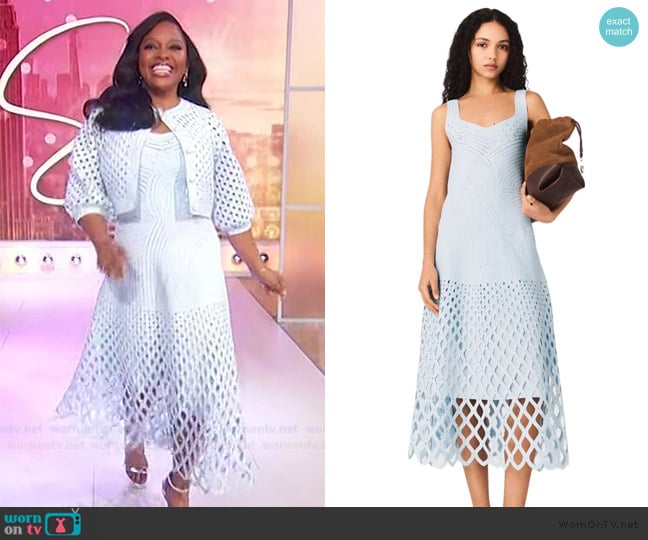 Maje Crochet dress with removable lining worn by Sherri Shepherd on Sherri