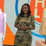 Makho’s beige abstract print dress on Today