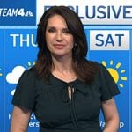 Maria’s green tie neck dress on Today