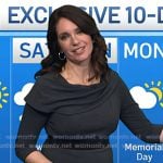 Maria’s grey folded neck dress on Today