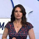 Maria's navy and red floral print dress on Today