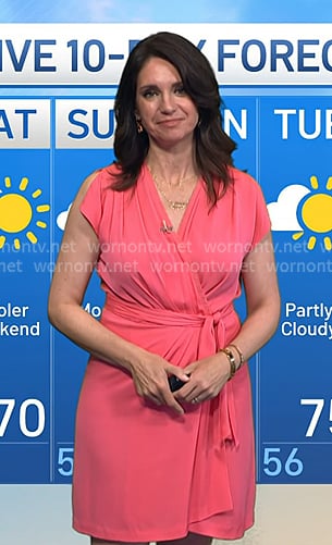 Maria’s pink wrap mini dress on Today