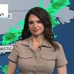 Maria’s taupe belted short sleeve shirtdress on Today