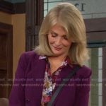 Marlena’s floral button down blouse on Days of our Lives