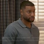 Martin’s knit polo shirt on Beyond the Gates