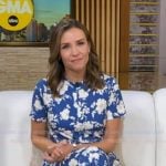 Mary’s blue floral midi dress on Good Morning America
