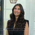 Maxine Sharf's black denim belted jumpsuit on Today