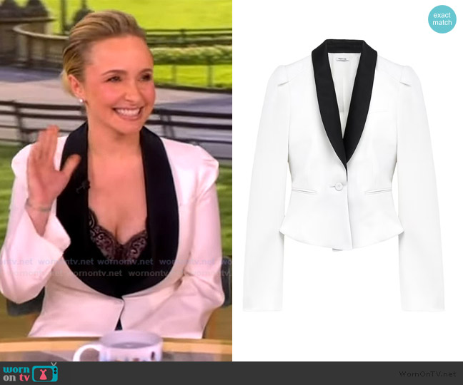 McQueen Wool Cropped Blazer worn by Hayden Panettiere on The View