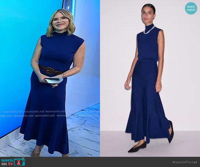 Me + Em 2-in-1 Knit Maxi Dress in 2-in-1 Knit Maxi Dress worn by Jenna Bush Hager on Today
