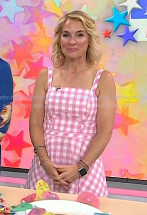 Meaghan Murphy’s pink gingham sleeveless dress on Today