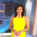 Meg Oliver's yellow asymmetric dress on CBS Mornings