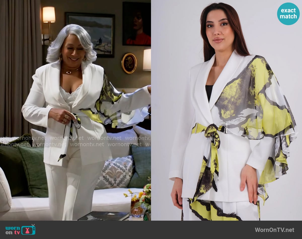 Mianotte Everyday Blazer worn by Anita Dupree (Tamara Tunie) on Beyond the Gates