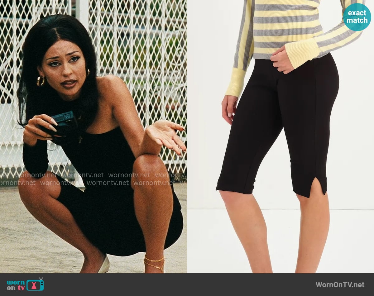 Maddy’s black capris on Euphoria