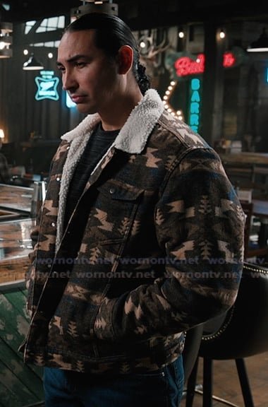Miles’s printed sherpa jacket on Marshals