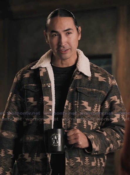 Miles’s printed sherpa jacket on Marshals