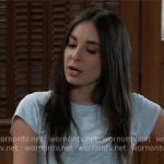 Molly’s light blue tee on General Hospital