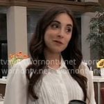 Molly's white lace top on General Hospital