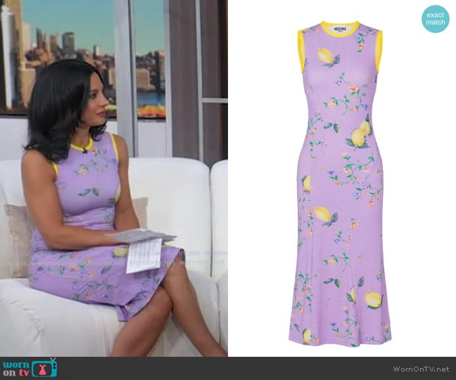 Moschino Floral-print Sleeveless Midi Dress