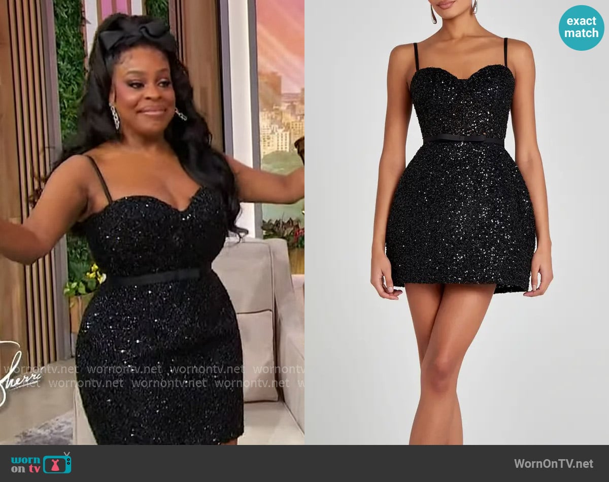 Nadine Merabi Emilia Sequin Cocktail Minidress worn by Niecy Nash on Sherri