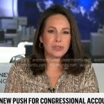 Nancy Cordes' printed blouse on CBS Mornings
