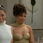 Naomi’s green peplum gown on Beyond the Gates