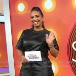 Nessa Diab's black leather midi dress on Today