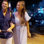 Nia’s blue printed maxi dress on The Valley