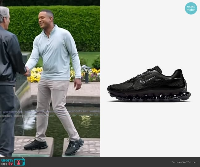 Nike x Fragment Liquid Max in Black Anthracite worn by Craig Melvin on Today