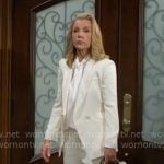 Nikki’s white suit on The Young and the Restless