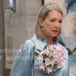 Nina's light blue blouse on General Hospital