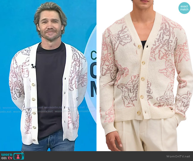 NN07 Viggo 60044 Recycled Cotton Blend Cardigan worn by Chad Michael Murray on Today