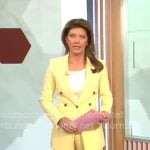 Norah O’Donnell’s butter yellow suit on CBS Mornings
